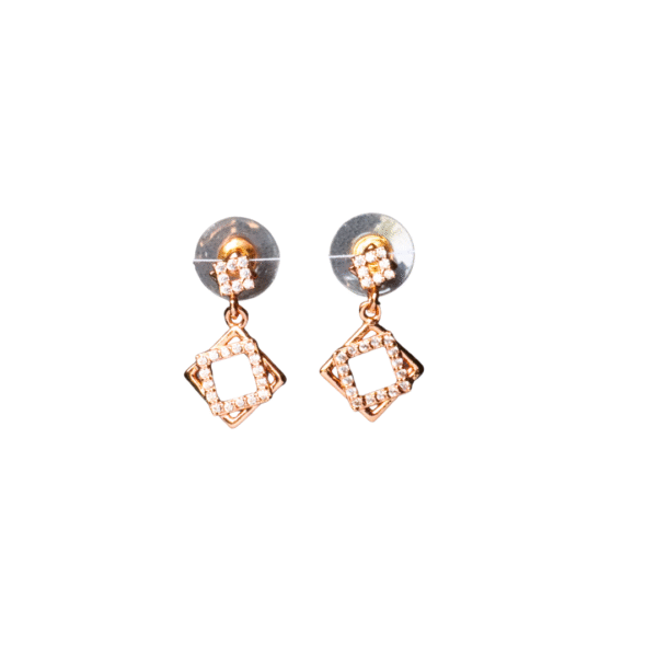 Celestial Charm Rose Gold American Diamond Earrings