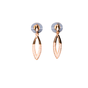 Golden Aura Rose Gold American Diamond Earrings