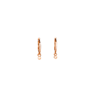Elegant Rose Gold Toned Drop Hoop Earrings
