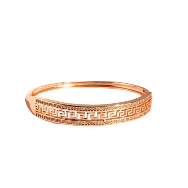 Rose Gold Greek Style American Diamond Anti Tarnish Bangle