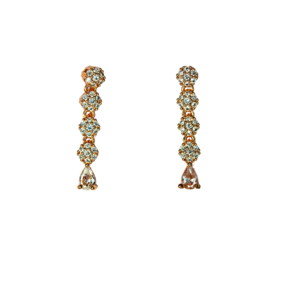 American Diamond Necklace Set with Elegant Drops - Image 2
