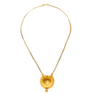 Traditional Gold-Plated Mangalsutra with Round Pendant
