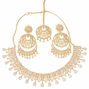 Eternal Radiance AD Set with Chandbali Earrings & MaangTikka